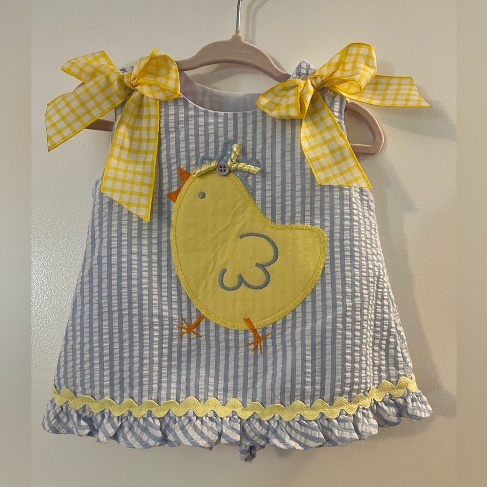 The Bailey Boys- Baby Girls Seersucker A-line Short Set